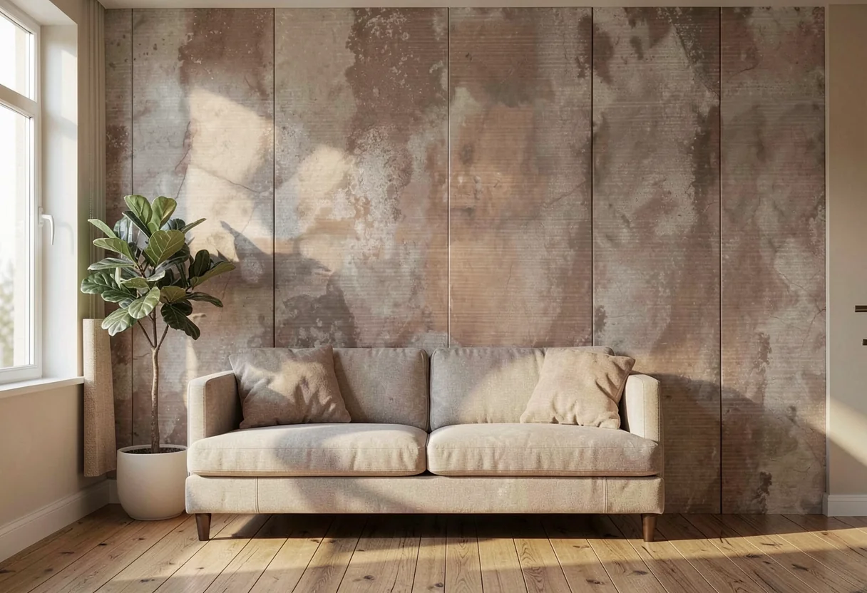 Волна BYJAX-VOLNISTYY-KAMEN-CORAL-BROWN в интерьере