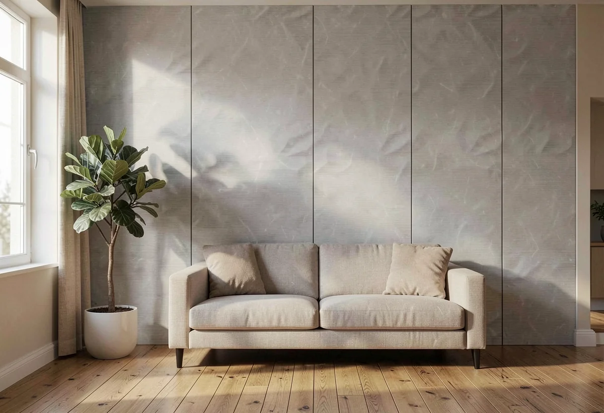 3D-панель FOMI-3D-PANEL-LOKI-MOUNTAIN-LIGHT-GREY в интерьере
