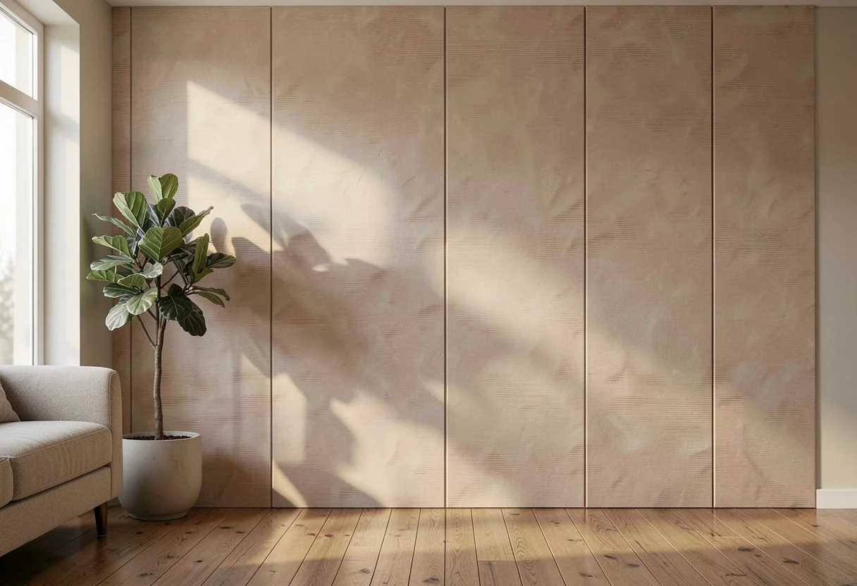 3D-панель FOMI-3D-PANEL-NILE-LIGHT-YELLOW в интерьере