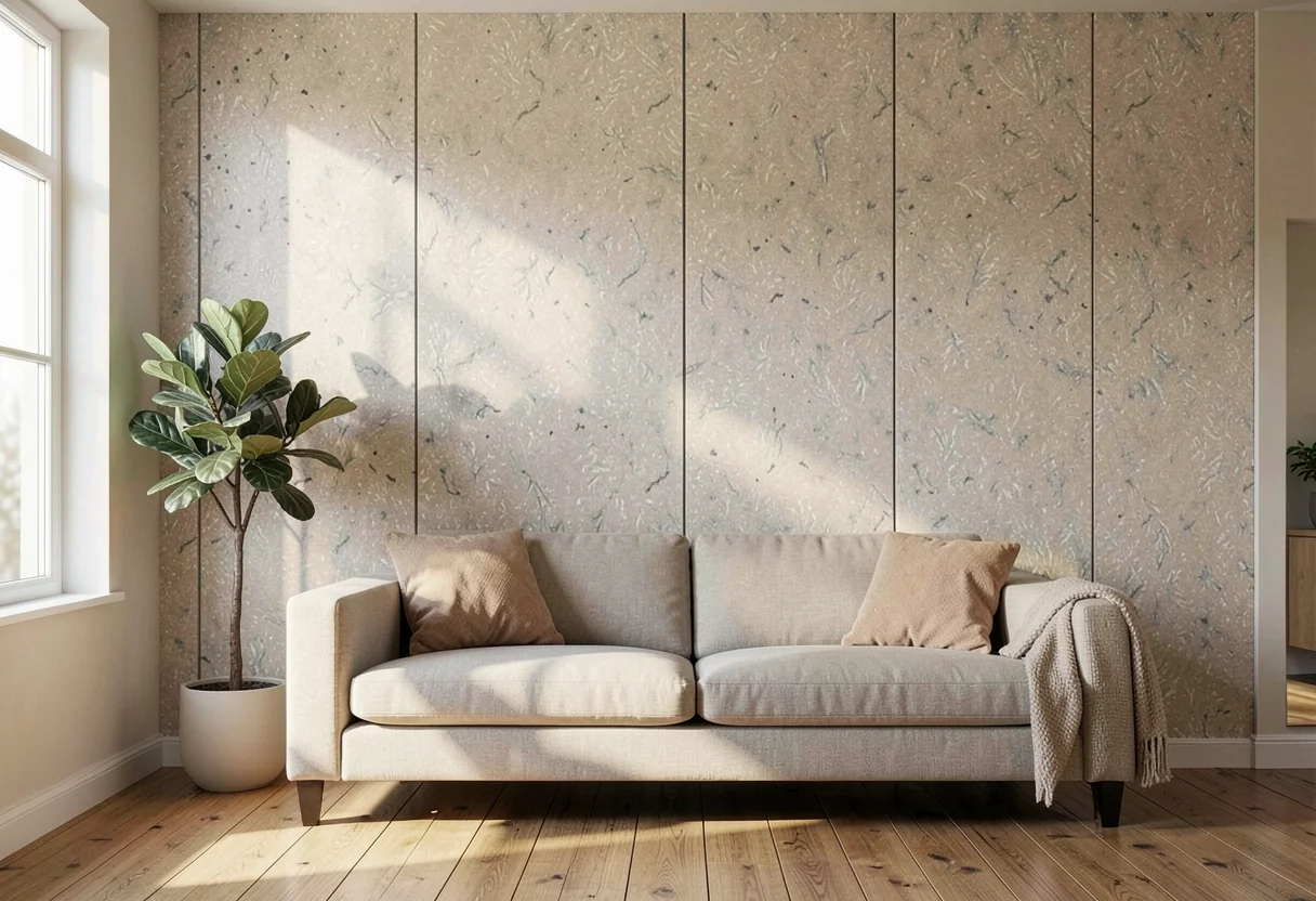 Бучарда FOMI-BUSH-HAMMERED-PALE-YELLOW в интерьере