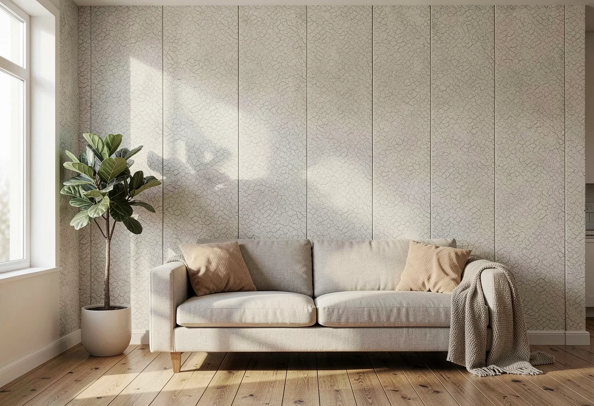 Бучарда FOMI-BUSH-HAMMERED-WASHED-OUT-WHITE в интерьере