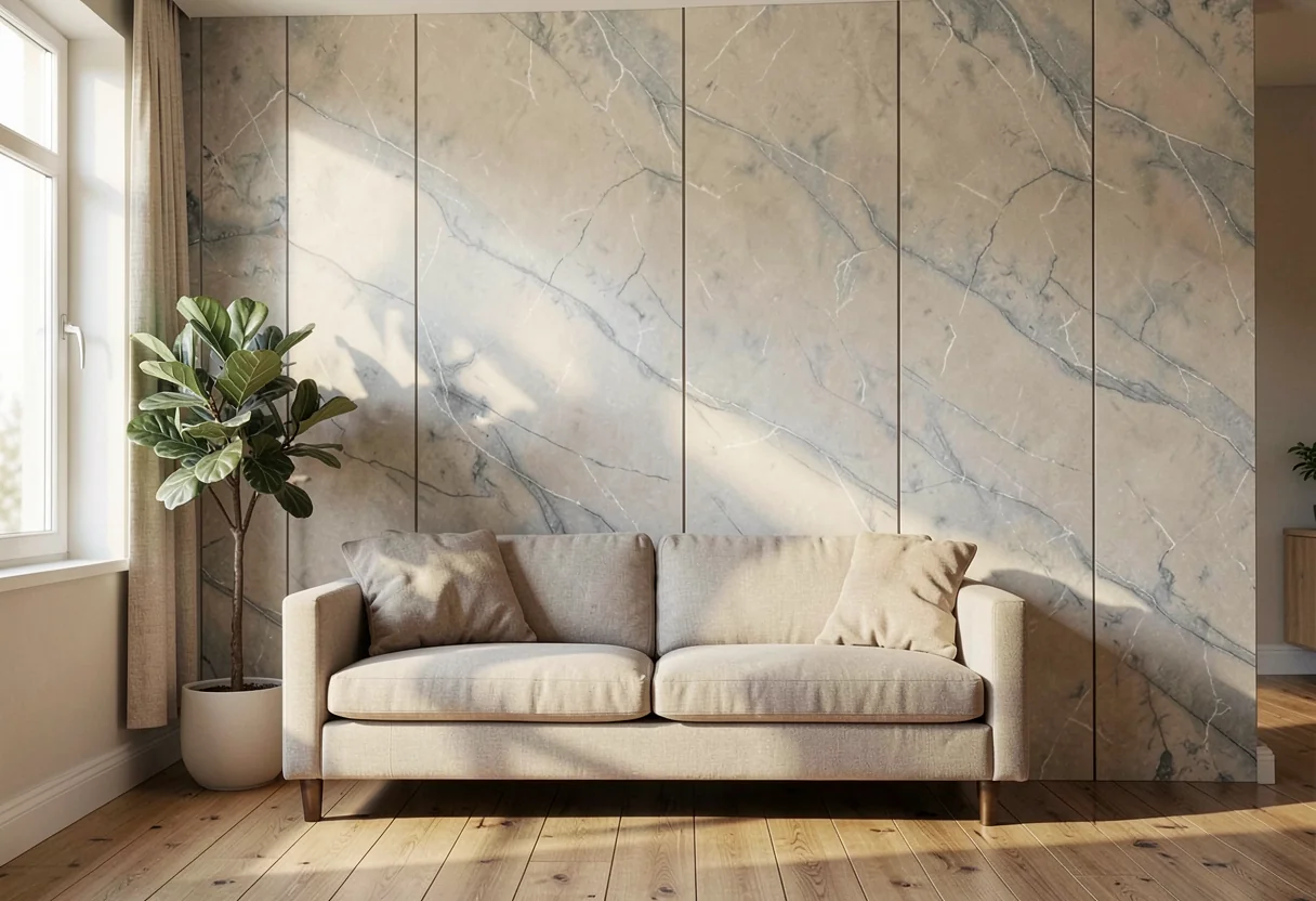 Мрамор FOMI-MARBLE-CASTOL-BLUE в интерьере