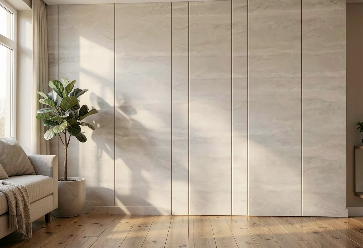 Мрамор FOMI-MARBLE-CLOUD-GREY в интерьере