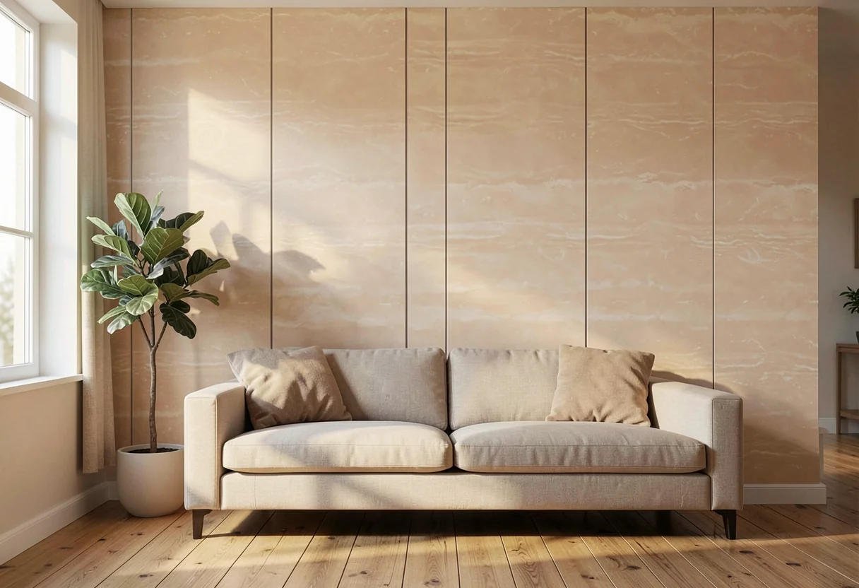 Мрамор FOMI-MARBLE-CLOUD-ORANGE в интерьере