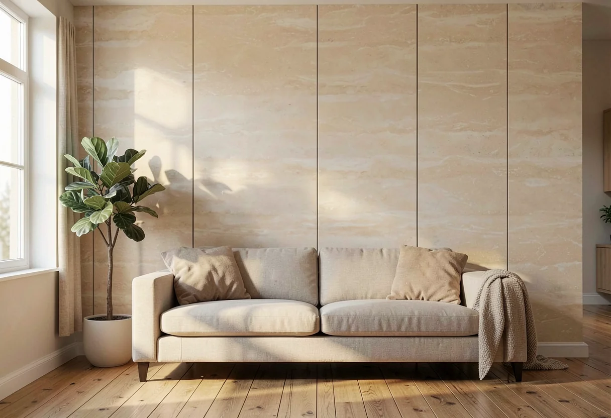 Мрамор FOMI-MARBLE-CLOUD-YELLOW в интерьере