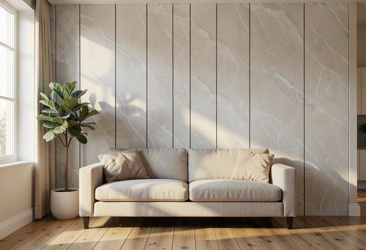 Мрамор FOMI-MARBLE-LOKI-MOUNTAIN-LIGHT-GREY в интерьере