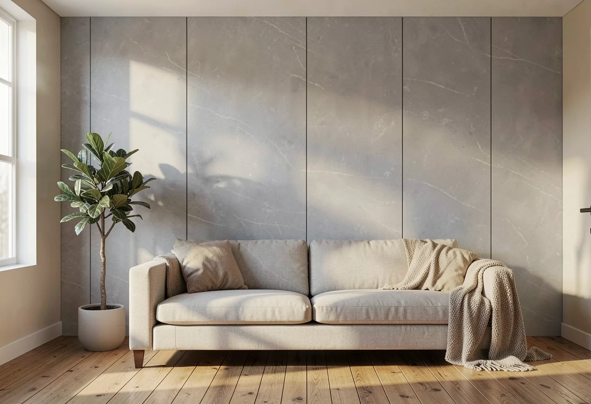 Мрамор FOMI-MARBLE-NILE-WARM-GREY в интерьере