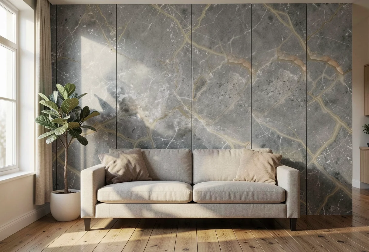 Мрамор FOMI-MARBLE-SAHARA-LIGHT-GREY в интерьере