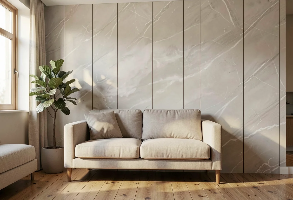 Мрамор FOMI-MARBLE-VEIL-GREY в интерьере