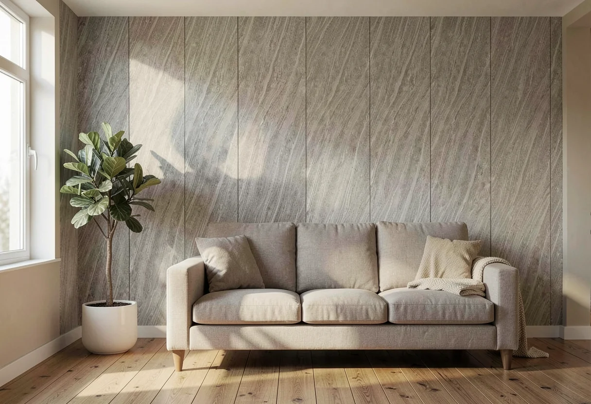 Океанический травертин FOMI-OCEANIC-TRAVERTINE-INK-CLOUD-GREY-1 в интерьере
