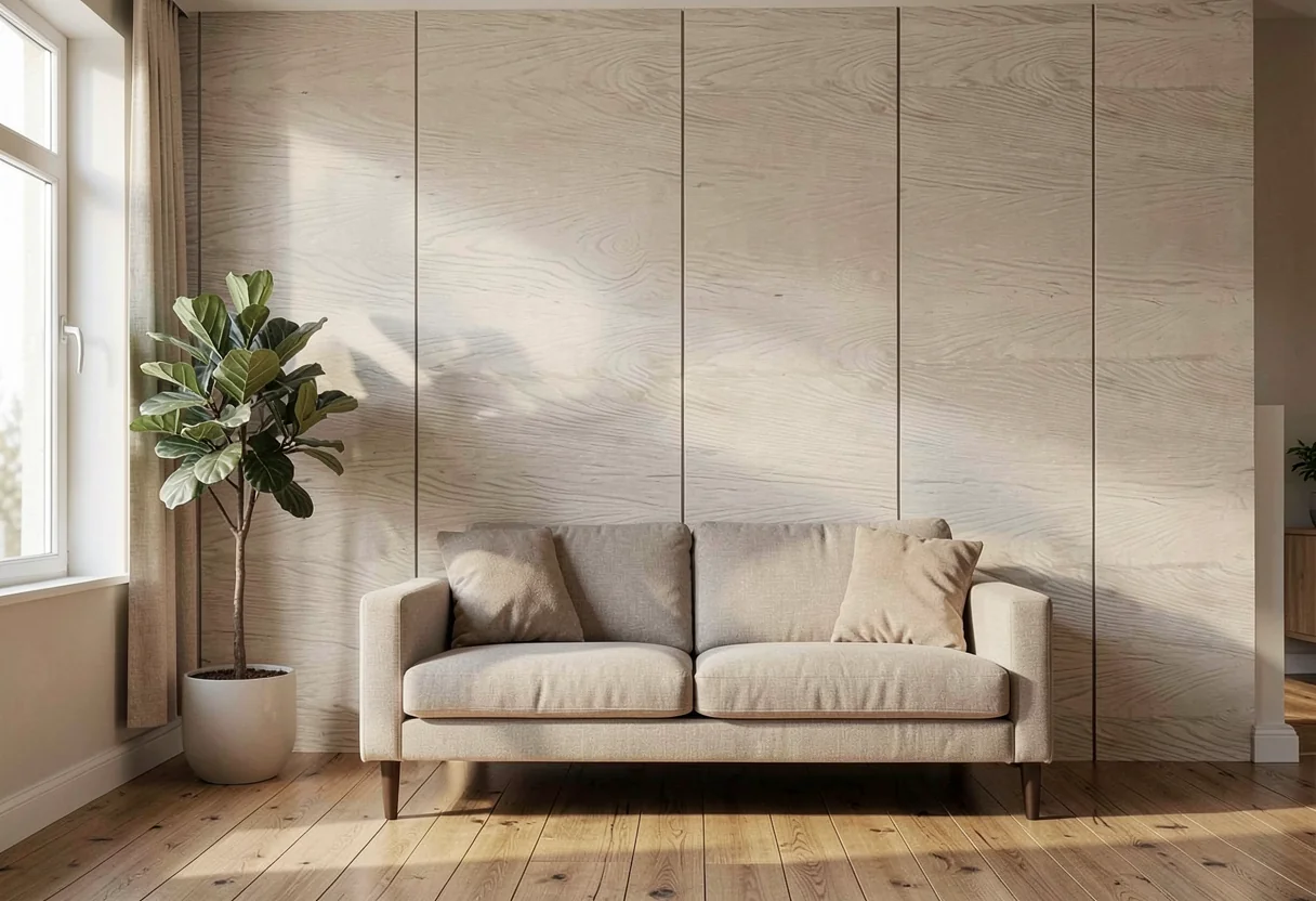 Натуральное дерево FOMI-ORIGINAL-WOOD-MOONLIGHT-WHITE в интерьере