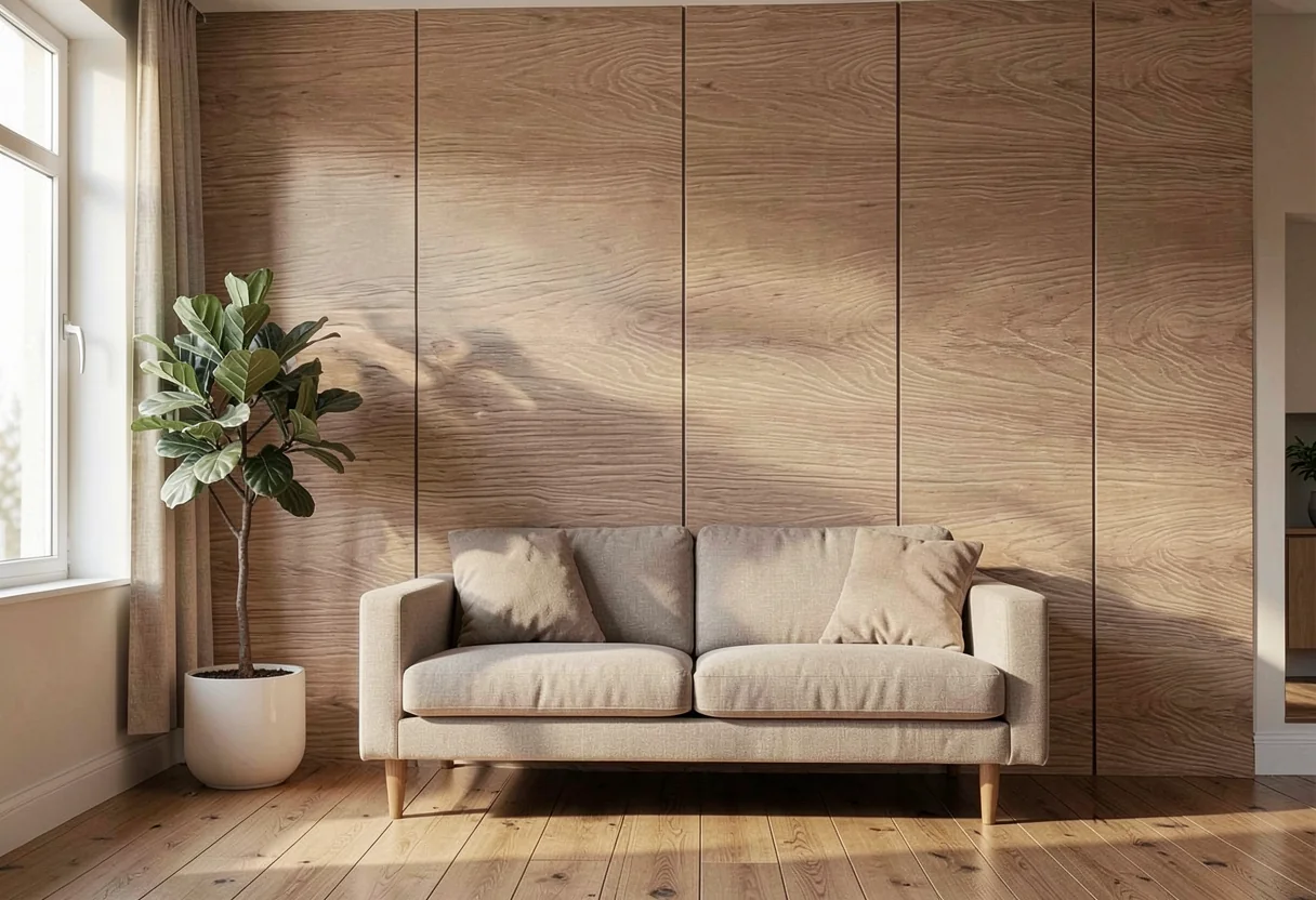 Натуральное дерево FOMI-ORIGINAL-WOOD-PEACH в интерьере