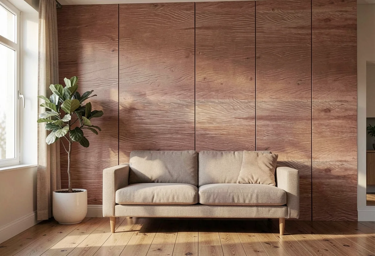 Натуральное дерево FOMI-ORIGINAL-WOOD-SUNGLOW в интерьере