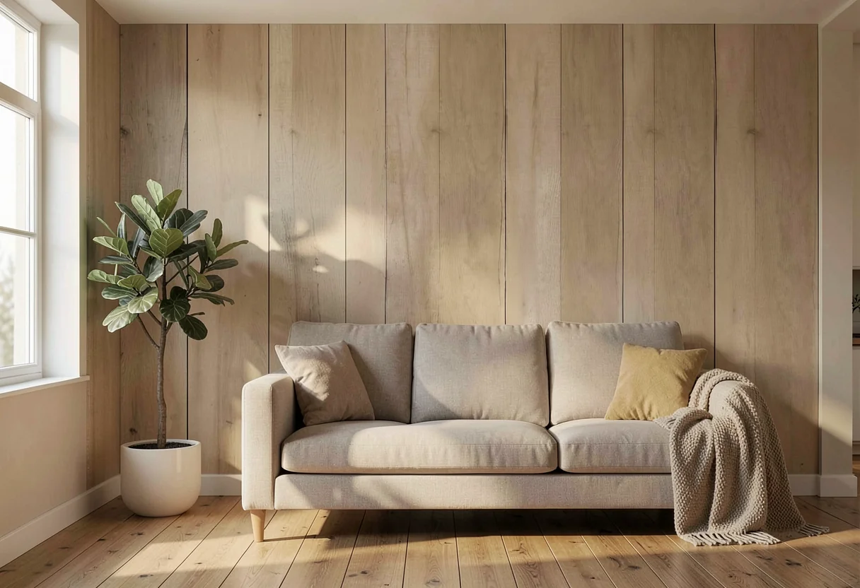 Наборное дерево FOMI-SPLICED-WOOD-SILK-MIST-BROWN в интерьере