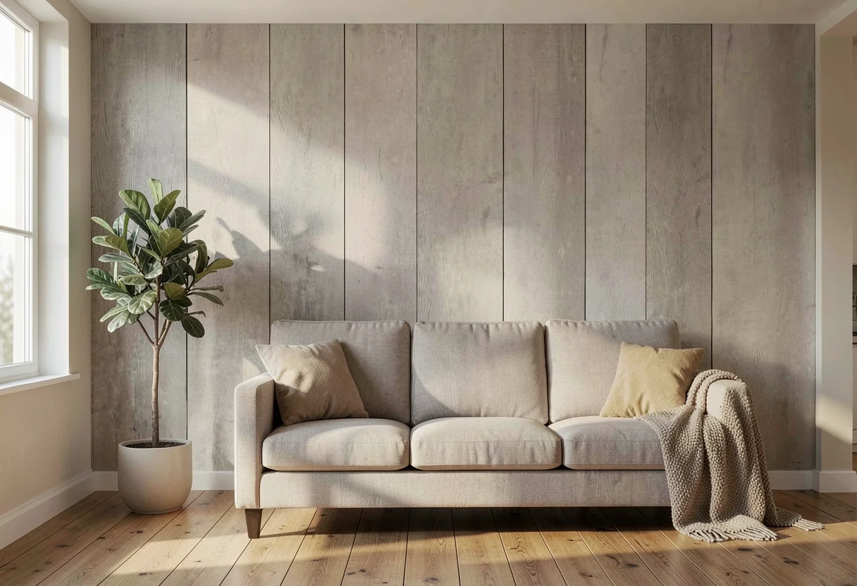 Наборное дерево FOMI-SPLICED-WOOD-TWILIGHT-MOUNTAIN-GREY в интерьере